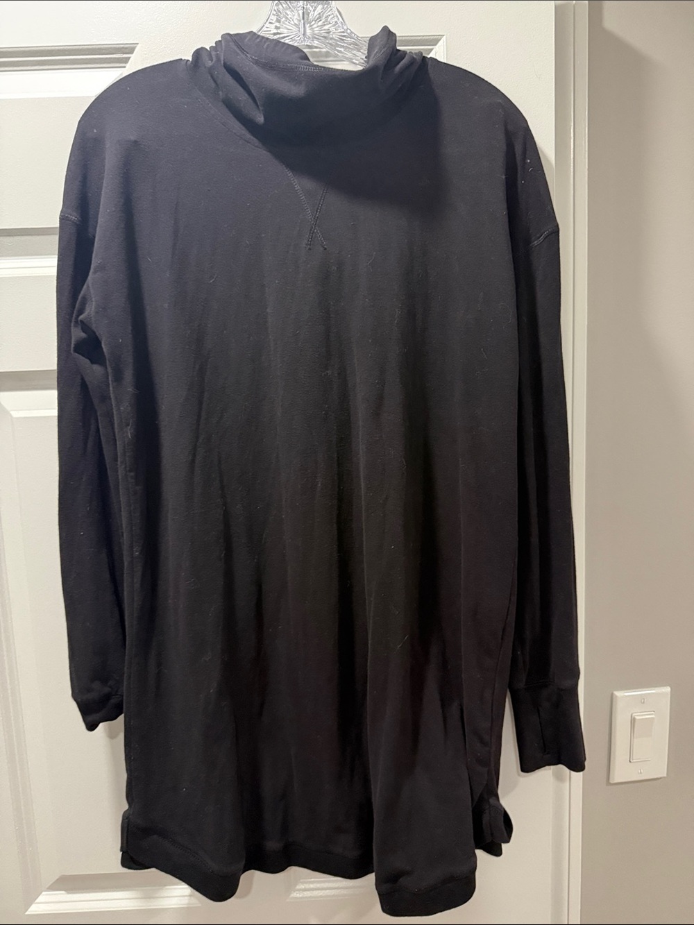 Tek Gear Black Women's Long-Sleeve Hooded Dress